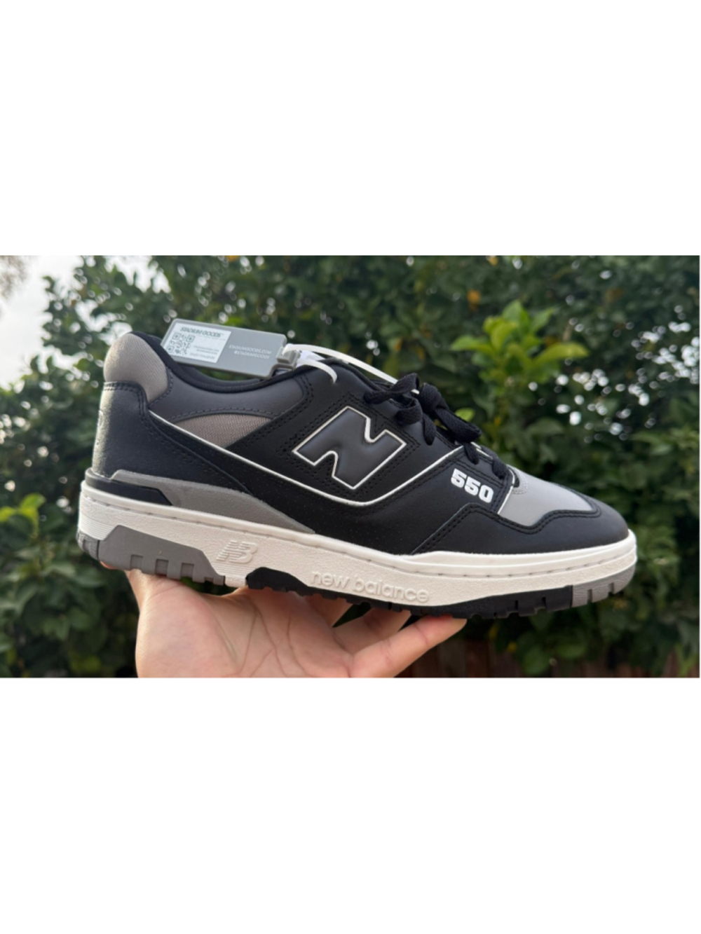 New Balance 550 "Shadow" Black Grey BB550SR1 Size 10 USA Men Brand New